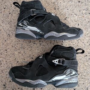 Air Jordan Retro 8 VIII Black Chrome Youth Size 4Y Kids